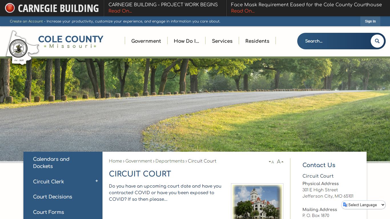 Circuit Court | Cole County, MO
